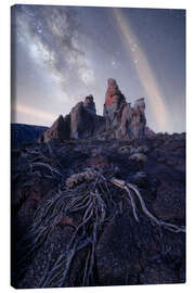Canvas print Milky Way over Roques de Garcia, Tenerife - Jos Pannekoek
