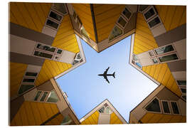 Cuadro de metacrilato Airplane through the Cube houses, Rotterdam - George Pachantouris