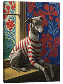 Canvas print Cute greyhound with sweater