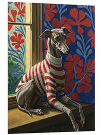 Quadro em PVC Cute greyhound with sweater - Felipe Hora