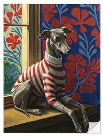 Wall sticker Cute greyhound with sweater - Felipe Hora