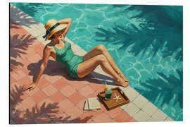 Magnettafel Träumerei am Pool