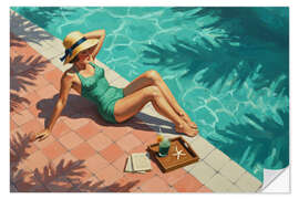 Wandsticker Träumerei am Pool