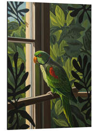 Magnettafel Papagei beim Sonnenaufgang