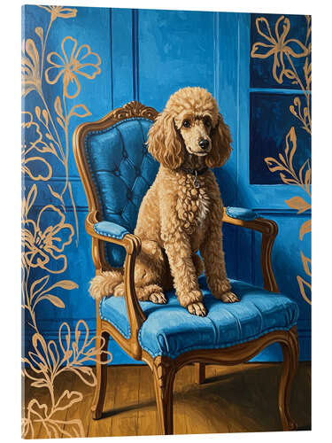 Tableau en verre acrylique Cute Brown Poodle