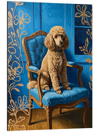 Alubild Süßer brauner Pudel