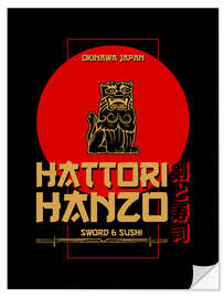Wall sticker Hattori Hanzo - Sword &amp; Sushi - HDMI2K