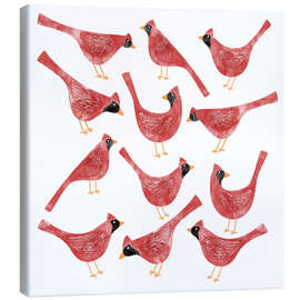 Canvas print Red Cardinal Birds - Nic Squirrell