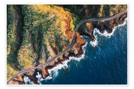 Wall print Drone view of Oahu island, Hawaii - Matteo Colombo