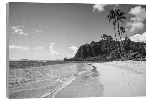 Holzbild Tropischer Strand und Meer, Hawaii