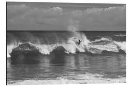 Alubild Surfer im Ozean auf einer Welle reiten, Hawaii - Matteo Colombo