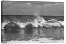 Lienzo Surfer in the ocean riding a wave, Hawaii - Matteo Colombo