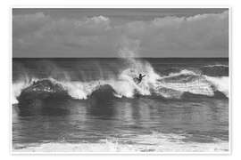 Wall print Surfer in the ocean riding a wave, Hawaii - Matteo Colombo
