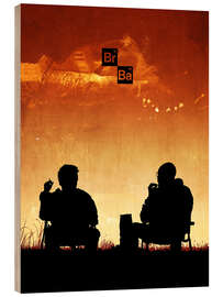 Holzbild Breaking Sunset