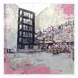 Stampa Streetart Contemporary Cityscape, Berlin - Eduard Warkentin