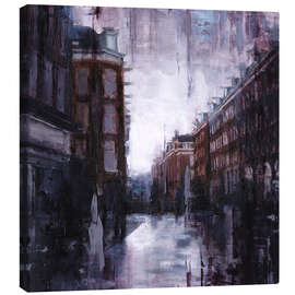 Canvas print Rainy dam in De Pijp, Amsterdam - Eduard Warkentin