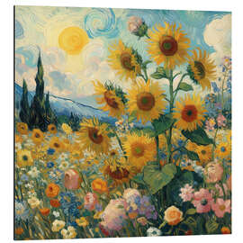 Alumiinitaulu Sunflowers: A Tribute to Vincent Van Gogh