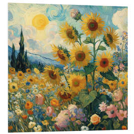 Stampa su PVC Sunflowers: A Tribute to Vincent Van Gogh