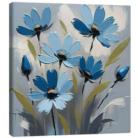 Leinwandbild Blaue Blumenliebe - Herb Dickinson