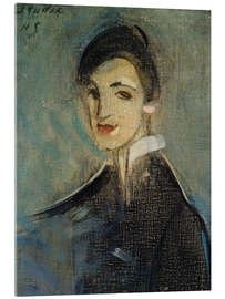 Acrylglasbild Sängerin in Schwarz, 1917 - Helene Schjerfbeck
