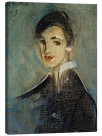 Canvas print Singer In Black, 1917 - Helene Schjerfbeck