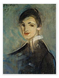 Wall print Singer In Black, 1917 - Helene Schjerfbeck