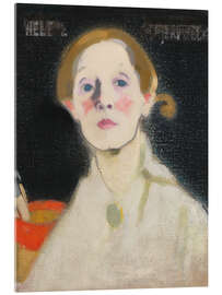 Stampa su vetro acrilico Self Portrait, Black Background, 1915