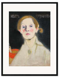 Impression artistique encadrée Self Portrait, Black Background, 1915