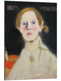 Magnettafel Selbstporträt, Schwarzer Hintergrund, 1915