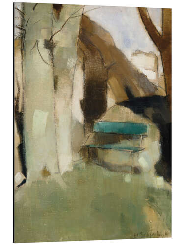 Aluminium print Shadow on the Wall (Green Bench), 1928
