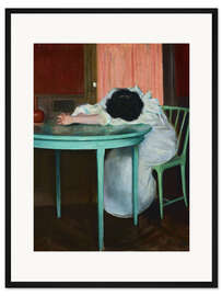 Gerahmter Kunstdruck Müde