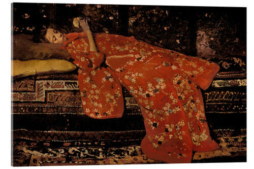 Obraz na szkle akrylowym Girl in Red Kimono (Geesje Kwak) I