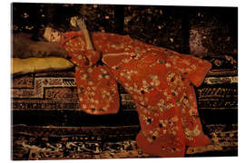 Quadro em acrílico Girl in Red Kimono (Geesje Kwak) I - Georg-Hendrik Breitner