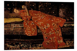 Hartschaumbild Mädchen im roten Kimono (Geesje Kwak) I