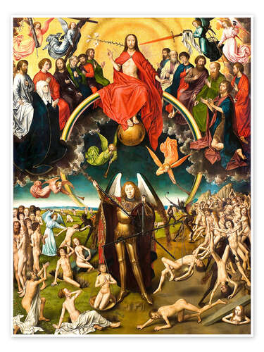 Poster The Last Judgement, Middle Section, ca 1470