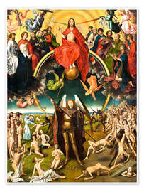 Wall print The Last Judgement, Middle Section, ca 1470 - Hans Memling