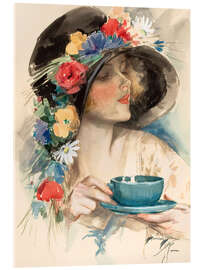 Tableau en verre acrylique Afternoon Tea - Harrison Fisher, 1925