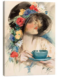 Quadro em tela Afternoon Tea - Harrison Fisher, 1925