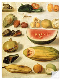 Wandsticker Stillleben mit Obst - Hermenegildo Bustos, 1874