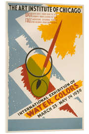 Cuadro de metacrilato International Exhibition of Water Colors - Arlington Gregg, 1939 - Vintage Advertising Collection
