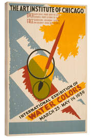 Obraz na drewnie International Exhibition of Water Colors - Arlington Gregg, 1939 - Vintage Advertising Collection