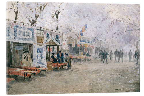 Acrylic print Cherry Blossom Festival - Nakagawa Hachiro, 1903