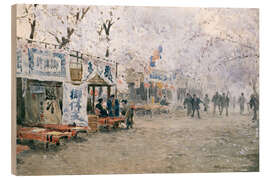 Obraz na drewnie Cherry Blossom Festival - Nakagawa Hachiro, 1903