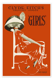 Stampa Girls, Clyde Fitch's Greatest Comedy, 1910 - Vintage Advertising Collection