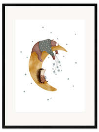 Impresión de arte enmarcada Good night bear and hedgehog - Urchin Bay
