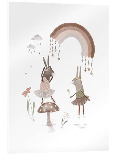Cuadro de metacrilato Whimsical Ballerina Bunnies