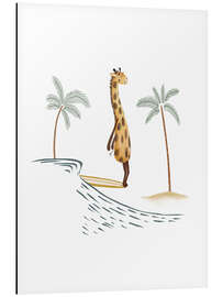 Alubild Surfer Giraffe - Urchin Bay
