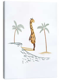 Canvas print Surfer Giraffe - Urchin Bay