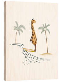Obraz na drewnie Surfer Giraffe - Urchin Bay