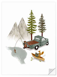 Vinilo para la pared Forest Fishing Adventure - Urchin Bay